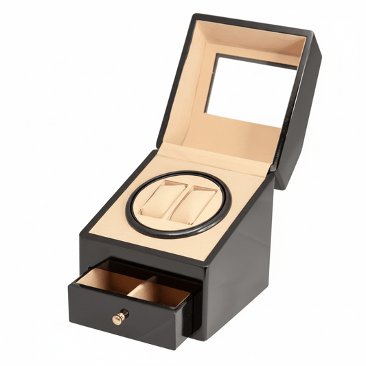 Adervia – Automatic Watch Winder with Dual Storage and Top Display Window
