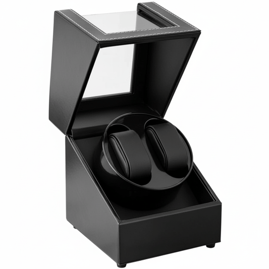 Adervia – Double Automatic Watch Winder with PU Leather Display Case