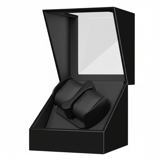 Adervia – Double Automatic Watch Winder with Wooden Display Case